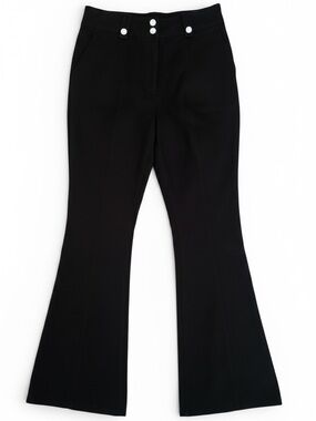 ✔️Derek Lam 10 Crosby Black Wide Leg Pants Size M High Rise Stretch